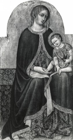 Anonimo — Priamo della Quercia - sec. XIV - Madonna con Bambino — insieme